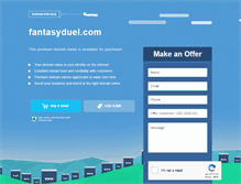 Tablet Screenshot of fantasyduel.com